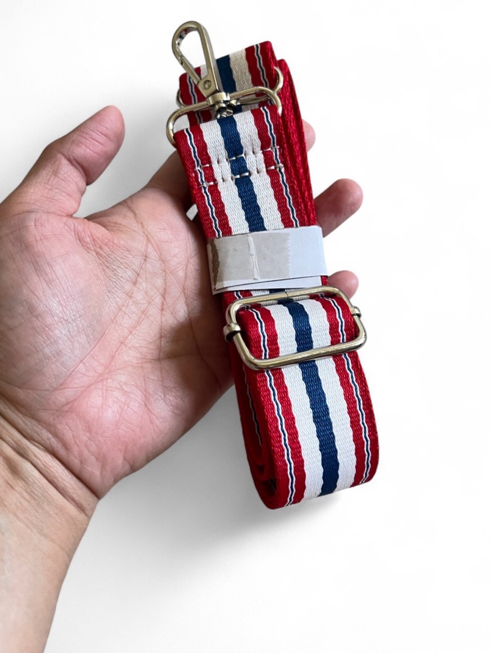 NWOT U.S. Polo Striped Red, White & Blue Crossbody Bag Strap - replacement strap